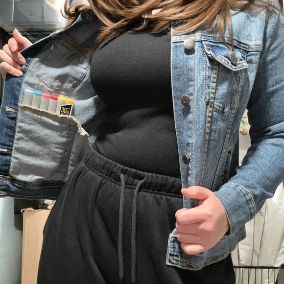 Collection: Blue and White Denim Jackets - Picture 2 of 9